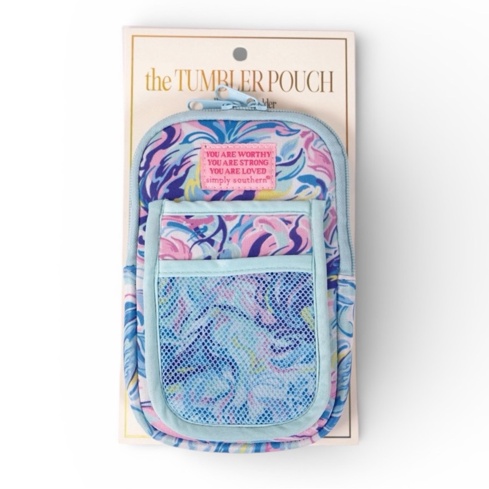 Simply Southern Watercolor Tumbler Pouch Wallet Phone Case NWT Preppy